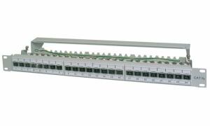 DIGITUS 19 Patch Panel Kat.6A (tie f), 24 x RJ45, 1 HE (11003056)