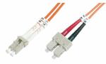 DIGITUS LWL Patchkabel, LC-Duplex - SC-Duplex, OM2, 5,0 m...