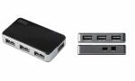 DIGITUS USB 2.0 Mini Hub, 4-Port, s ilber, inkl. Netzteil...