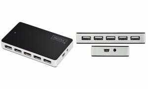 DIGITUS USB 2.0 Hub, 10-Port, schwa rz (11004410)