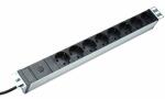 DIGITUS 19 Steckdosenleiste, 8-fac h, 1 HE, schwarz /...