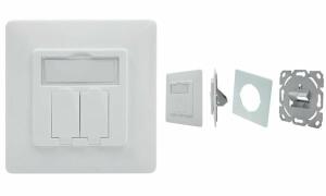 DIGITUS Leerdose für Keystone Modul e, 2-fach, reinweiß (11005791)