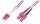 DIGITUS LWL Patchkabel, LC-Duplex - SC-Duplex, OM4, 1,0 m (11006204)