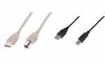 DIGITUS USB 2.0 Anschlusskabel, USB -A - USB-B Stecker,...