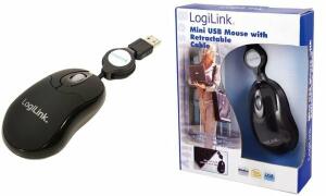 LogiLink Optische Mini Notebook Mau s mit Kabeleinzug (11111652)