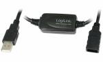LogiLink USB 2.0 Aktives Verlängeru ngskabel, 15,0 m...
