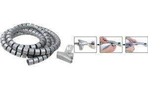 LogiLink Kabelbündler, 1,5 m, Durch messer: 28 mm, grau (11112509)