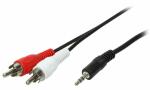 LogiLink Audiokabel, 2x Cinchstecke r - 3,5 mm...