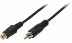 LogiLink Audiokabel, Cinchstecker - Cinchkupplung, 10 m...