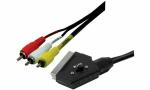 LogiLink Scartkabel, Scartstecker - 3x Cinchstecker, 2,0...