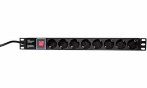 LogiLink 19 Steckdosenleiste, 8-fa ch, mit Schalter, schwarz (11114669
