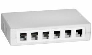 LogiLink Aufputzdose für Keystone M odule, 12-fach, weiß (11114863)