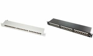 LogiLink 19 Patch Panel Kat.6A, 24 -Ports, schwarz, 1HE (11114875)