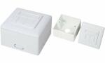 LogiLink Aufputz- und Unterputzdose Kat. 6, 2 x RJ45...