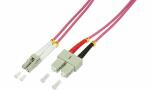LogiLink LWL Patchkabel, LC-Duplex - SC-Duplex, OM4, 0,5...