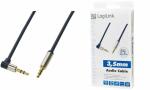 LogiLink Audiokabel, 2 x 3,5 mm Kli nke, 0,5 m, gewinkelt...