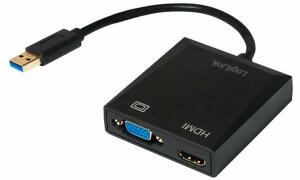 LogiLink USB 3.0 - HDMI/VGA Grafika dapter, schwarz (11115573)