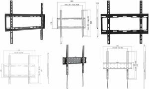LogiLink TV-Wandhalterung, flach, f ür 81,28 - 139,7 cm (11115843)