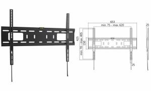 LogiLink TV-Wandhalterung, flach, f ür 96,98 - 177,8 cm (11115849)
