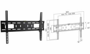 LogiLink TV-Wandhalterung, neigbar, für 96,98 - 177,8 cm (11115850)
