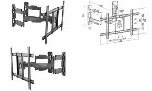 LogiLink TV-Eck-Wandhalterung Full Motion, für 37 - 70 (11116093)