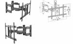 LogiLink TV-Eck-Wandhalterung Full Motion, für 37 -...