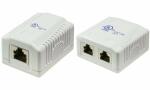 LogiLink Anschlussdose Kat.6A mit A ufputzbox, 2x RJ45,...