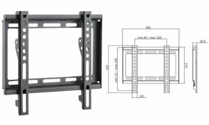 LogiLink TV-Wandhalterung, flach, f ür 58,42 - 106,68 cm (11116181)