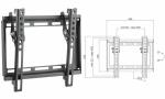 LogiLink TV-Wandhalterung, neigbar, für 58,42 -...