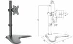 LogiLink TFT-/LCD-Monitorarm mit St andfuß, schwarz...