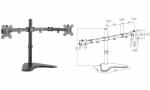 LogiLink TFT-/LCD-Monitorarm mit St andfuß, 2-fach,...