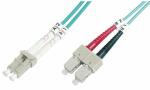 DIGITUS LWL Patchkabel, LC-Duplex - SC-Duplex, OM3, 2,0 m...