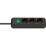 brennenstuhl Steckdosenleiste Eco- Line, 3-fach, schwarz...