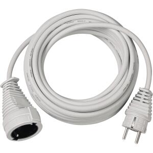 brennenstuhl Qualitäts-Kunststoff-Verlängerungskabel - 10 m, weiß, H05VV-F 3G1,5