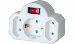 brennenstuhl Adapter-Schutzkontakt - 3-fach, weiß,...