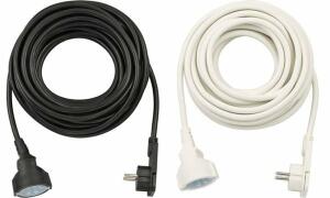 brennenstuhl Qualitäts-Kunststoff-Verlängerungskabel - 5 m, weiß, H05VV-F 3G1,5, mit Flachstecker