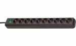 brennenstuhl Steckdosenleiste Eco- Line, 10-fach, schwarz...