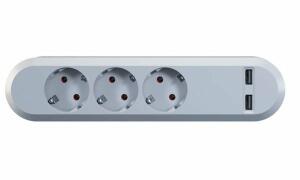 Bachmann Steckdosenleiste SMART, 3-fach, 2 x USB (11296127)