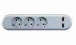 Bachmann Steckdosenleiste SMART, 3-fach, 2 x USB (11296127)
