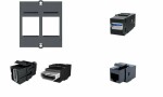 BACHMANN Einbaurahmen 1 x Keystone, schwarz (11297018)