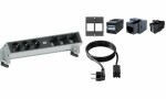 BACHMANN Steckdoseneinheit DESK 2 , 6-fach, Aluminium...