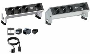 BACHMANN Steckdoseneinheit DESK 2 , 4-fach, inox (11297141)