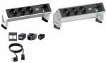 BACHMANN Steckdoseneinheit DESK 2 , 4-fach, inox (11297141)