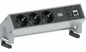 BACHMANN Steckdoseneinheit DESK 2 , 4-fach, weiß (11297147)