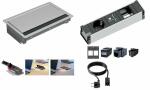 BACHMANN Steckdoseneinheit CONI, 3-fach, Aluminium...