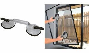 IWH Saugheber Aluminium, mit 2 Köpf en, Tragkraft: 80/100 kg (11570182)