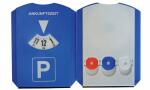 uniTEC Multifunktions-Parkscheibe, aus Kunststoff, blau...