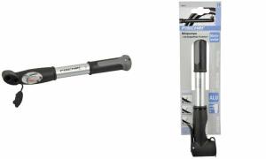 FISCHER Mini-Fahrrad-Luftpumpe, aus Aluminium, Höhe: 295 mm (11610244)