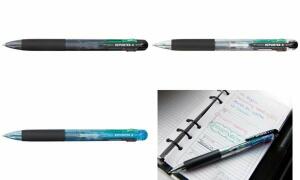 Tombow Druckkugelschreiber REPORTE R 4, blau-transluzent (1230073)