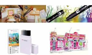 Tombow Doppelfasermaler DUAL BRUSH PEN ABT, Grautöne (1230095)